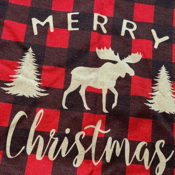 Christmas Farmhouse Throw Pillow Covers Set - Red Plaid & Cream Truck - Picture 3 of 10